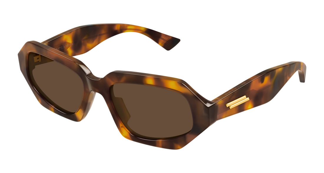 Occhiali da sole bottega veneta bv1502s 002 marron rectangular / squared unisex taglia 54mm - Vista principale