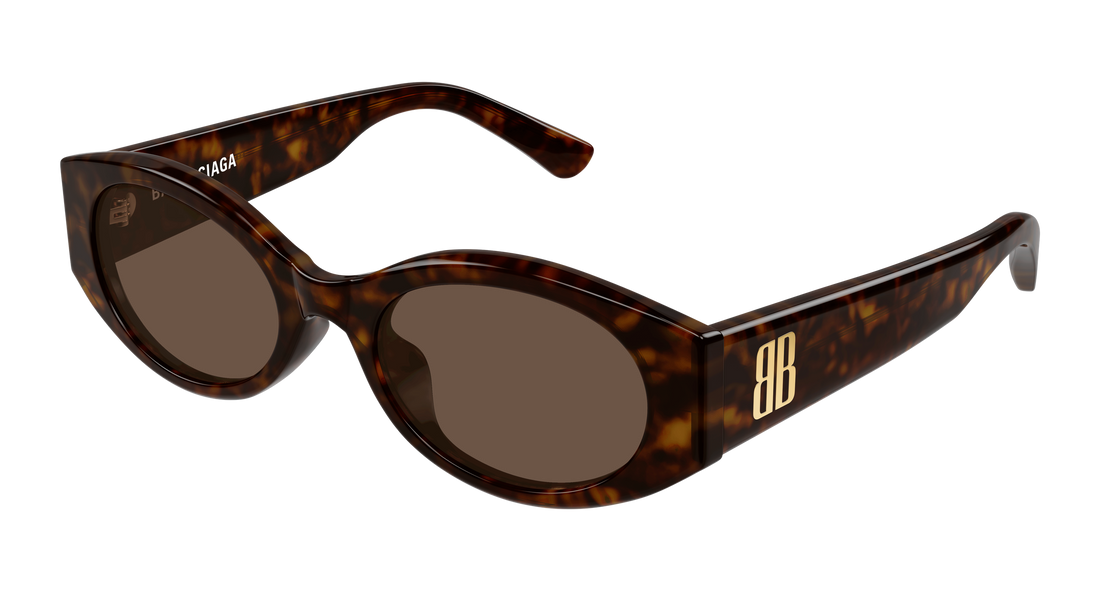 Sunglasses balenciaga bb0477sa 002 havana round/oval/panthos femenino size 53mm - Main view