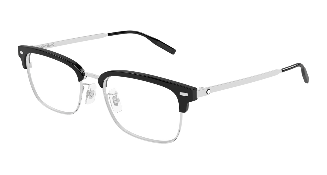 Briller montblanc mb0493oj 002 plateado rectangular / squared masculino størrelse 55mm - Hovedvisning