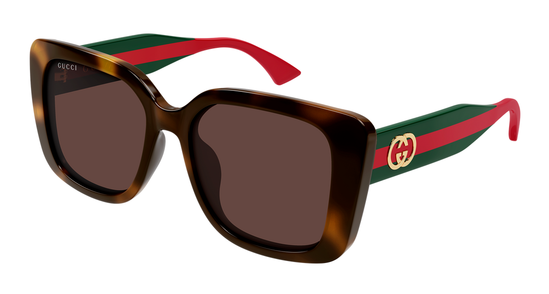 Sonnenbrillen gucci gg2118sa 002 havana butterfly femenino größe 55mm - Hauptansicht