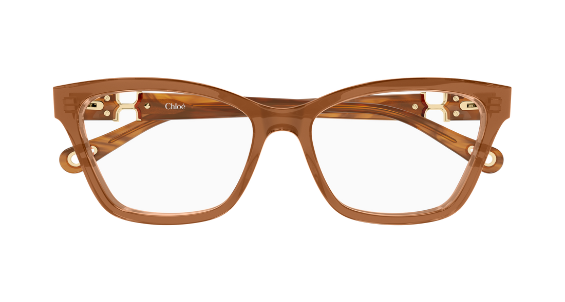 Brillen chloé ch0412o 004 marron cat eye femenino maat 54mm - Detailaanzicht