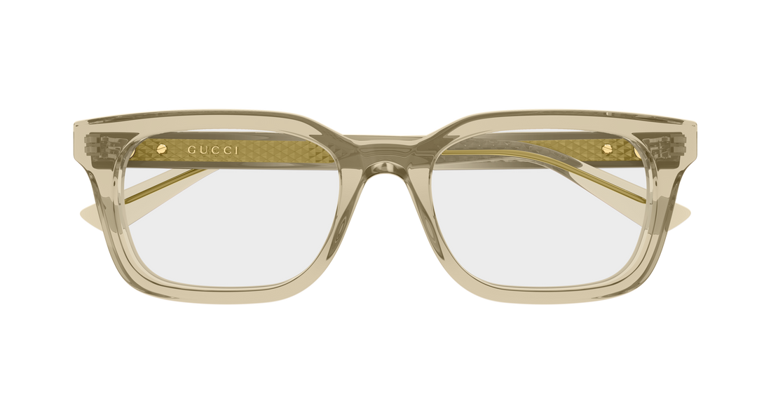 Dioptrijske naočale gucci gg2249o 004 beige rectangular / squared masculino veličina 53mm - Detaljni prikaz