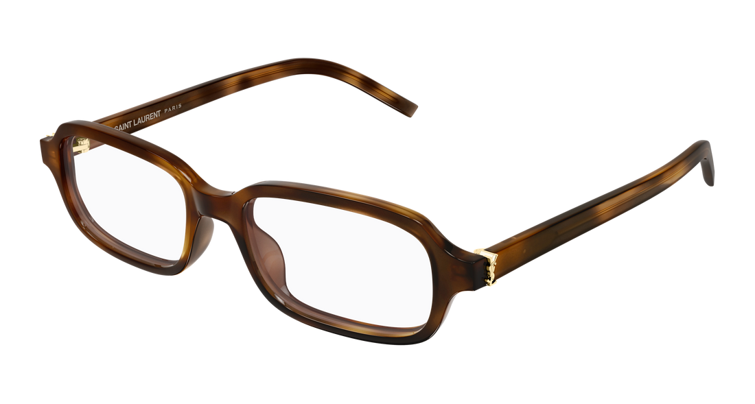 Glasögon saint laurent sl m180 003 havana rectangular / squared masculino storlek 52mm - Huvudvy