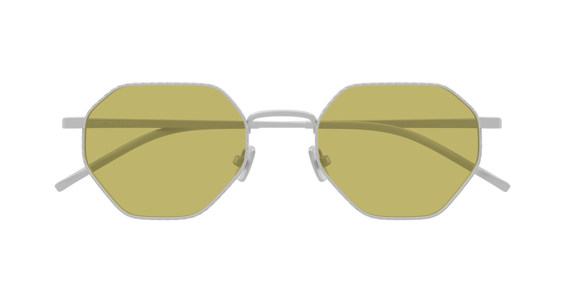 Occhiali da sole bottega veneta bv1471s 002 plateado round/oval/panthos unisex taglia 51mm - Vista dettagliata