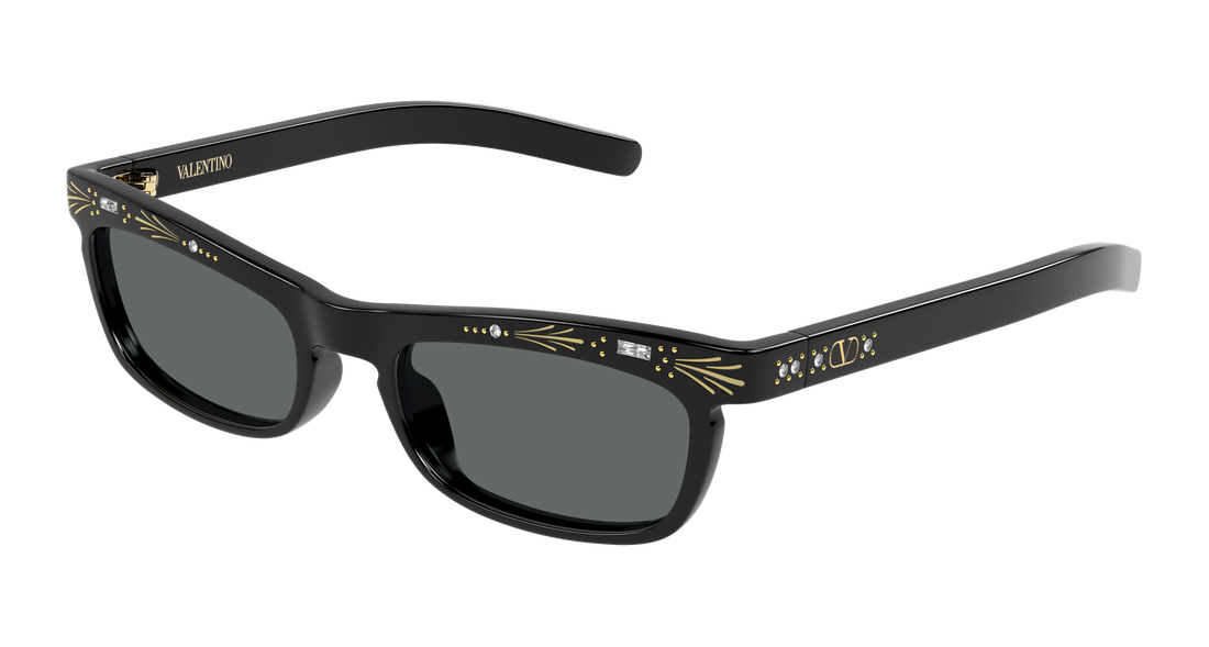 Occhiali da sole valentino vg0044s 001 negro rectangular / squared unisex taglia 52mm - Vista principale
