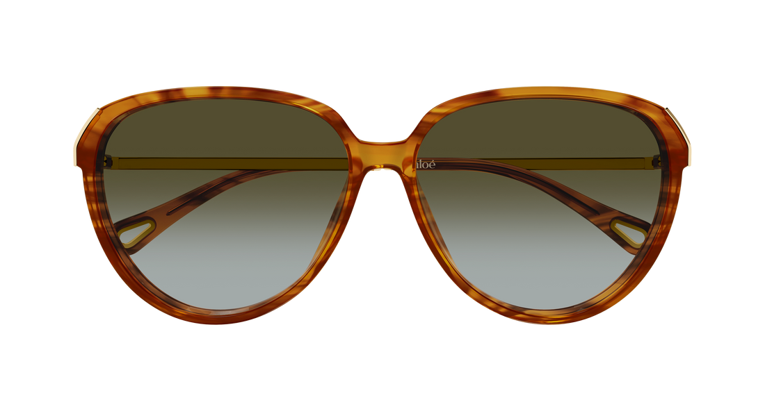 Zonnebrillen chloé ch0406s 003 havana round/oval/panthos femenino maat 59mm - Detailaanzicht