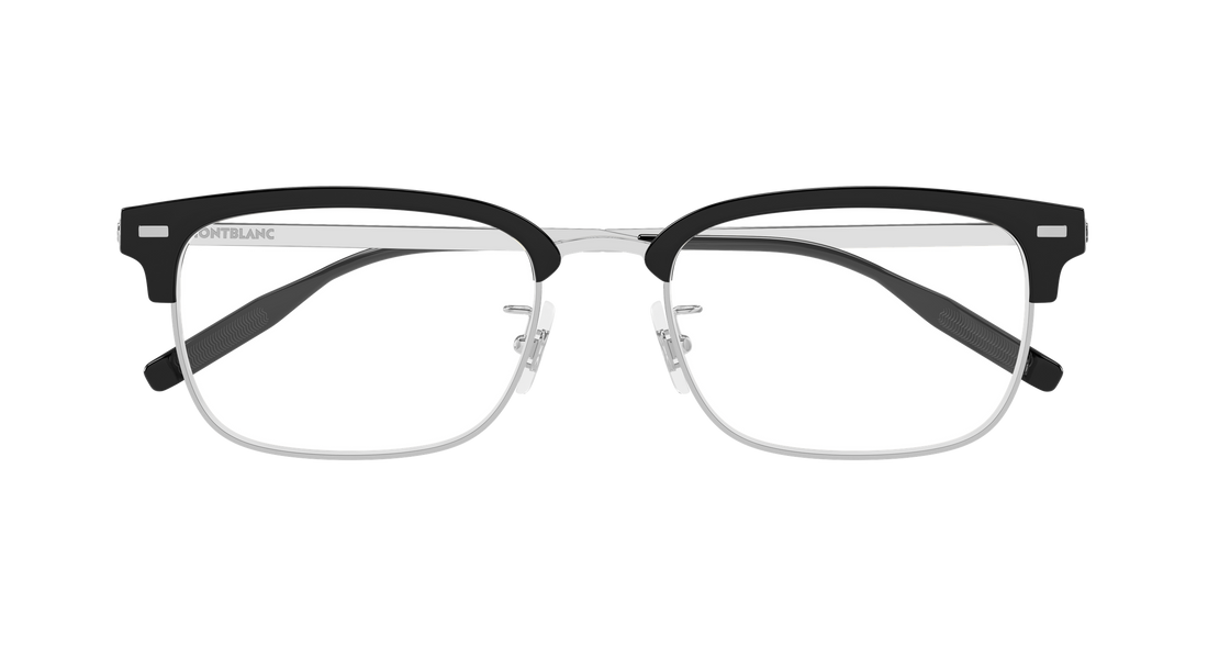 Briller montblanc mb0493oj 002 plateado rectangular / squared masculino størrelse 55mm - Detaljeret visning