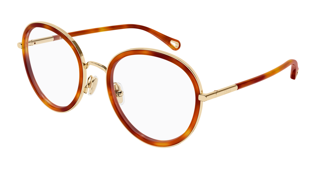 Briller chloé ch0374o 002 dorado round/oval/panthos femenino størrelse 53mm - Hovedvisning