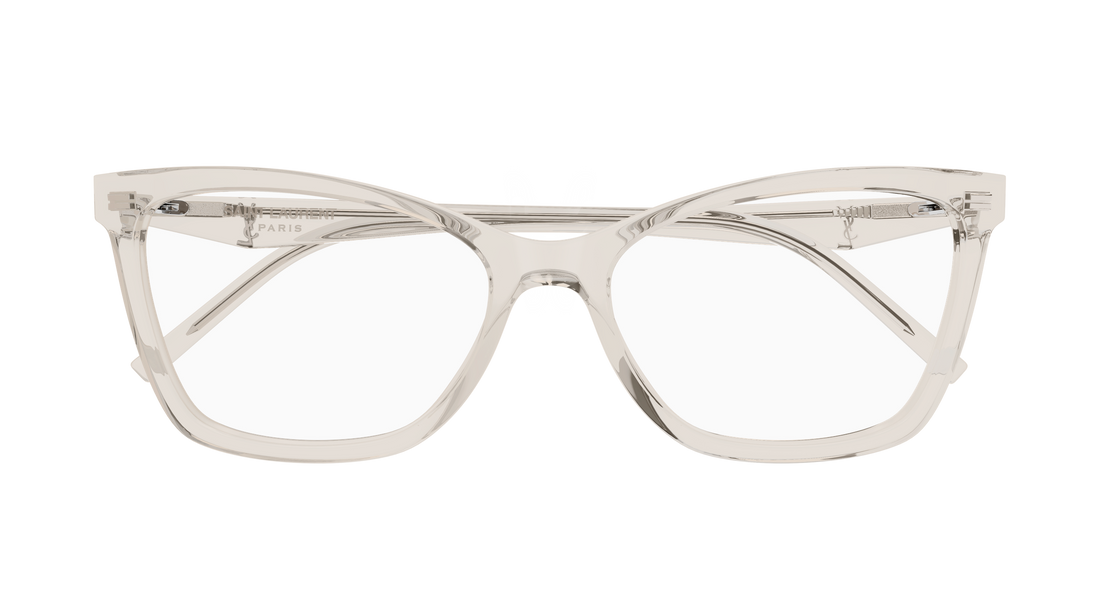 Briller saint laurent sl m183 004 beige cat eye femenino størrelse 57mm - Detaljeret visning