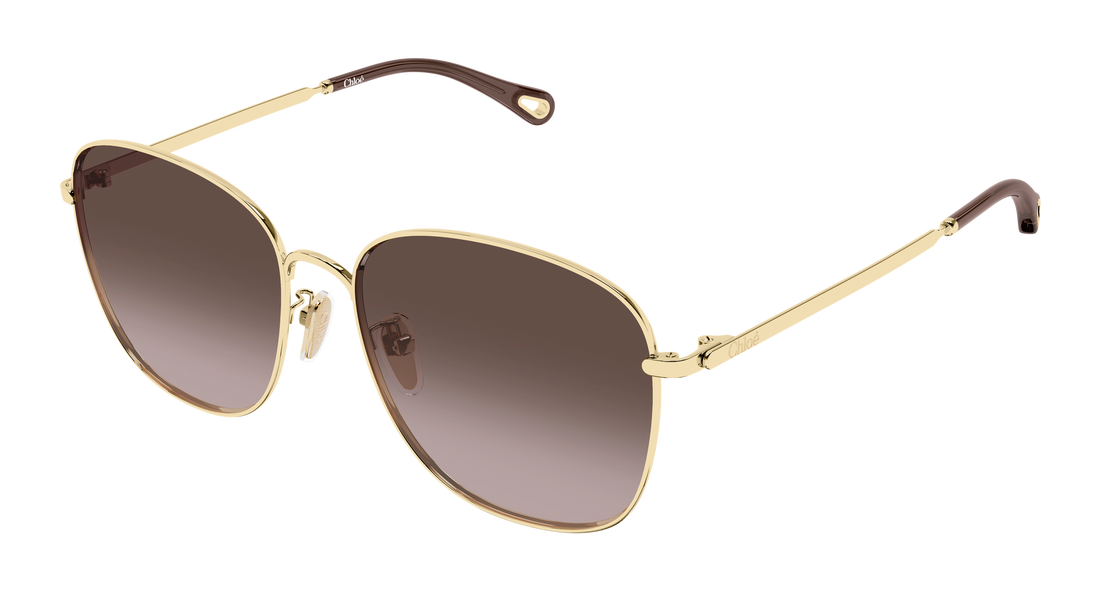 Zonnebrillen chloé ch0407sk 002 dorado round/oval/panthos femenino maat 59mm - Hoofdaanzicht