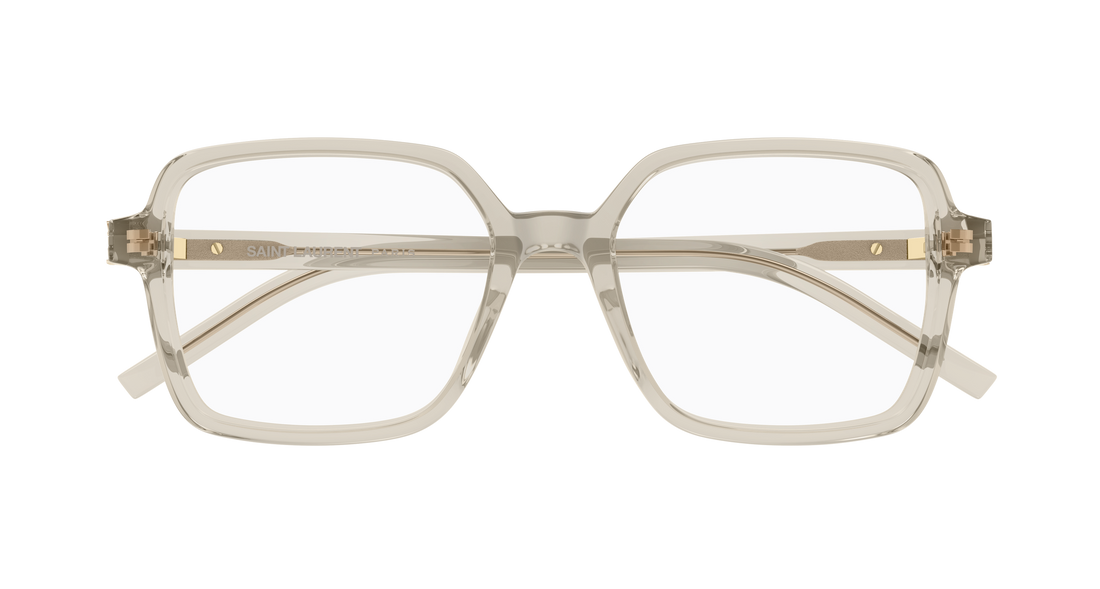 Prescription glasses saint laurent sl m139 005 beige rectangular / squared femenino size 54mm - Detailed view