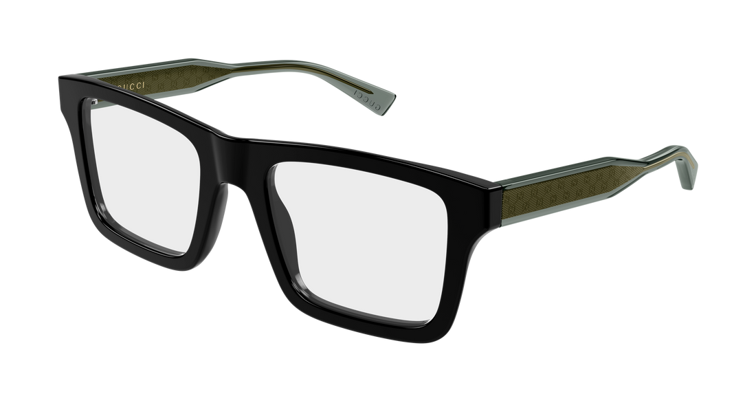 Briller gucci gg2070o 001 negro rectangular / squared masculino størrelse 53mm - Hovedvisning