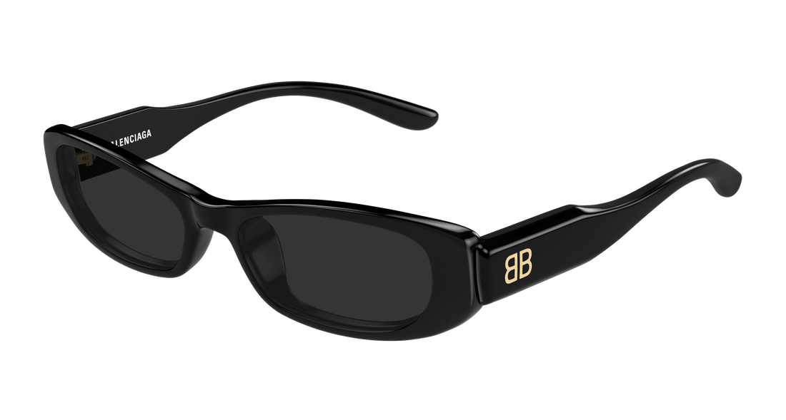 Solbriller balenciaga bb0510s 001 negro rectangular / squared femenino størrelse 55mm - Hovedvisning