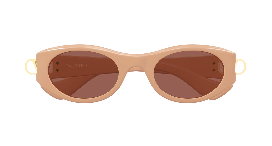 Solbriller valentino vg0015s 005 beige round/oval/panthos femenino størrelse 52mm - Detaljeret visning