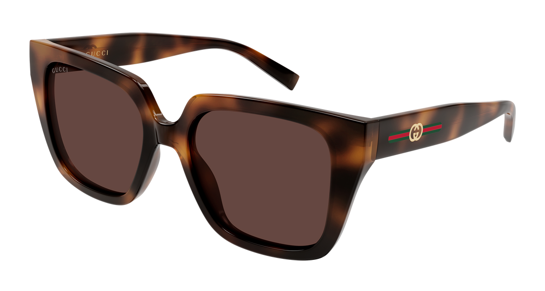 Occhiali da sole gucci gg2102s 002 havana butterfly femenino taglia 54mm - Vista principale