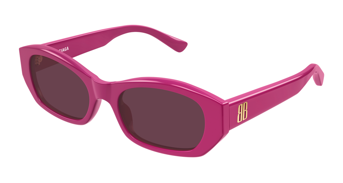Solbriller balenciaga bb0476s 004 rosa round/oval/panthos femenino størrelse 54mm - Hovedvisning
