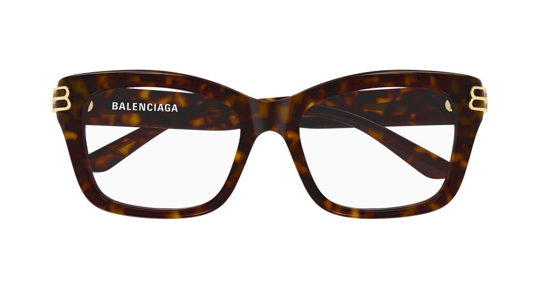 Occhiali da vista balenciaga bb0472o 002 havana rectangular / squared femenino taglia 54mm - Vista dettagliata
