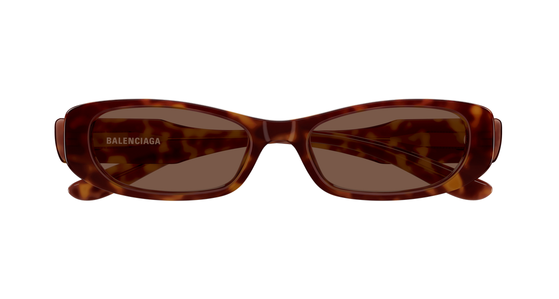Solbriller balenciaga bb0510s 003 havana rectangular / squared femenino størrelse 55mm - Detaljeret visning