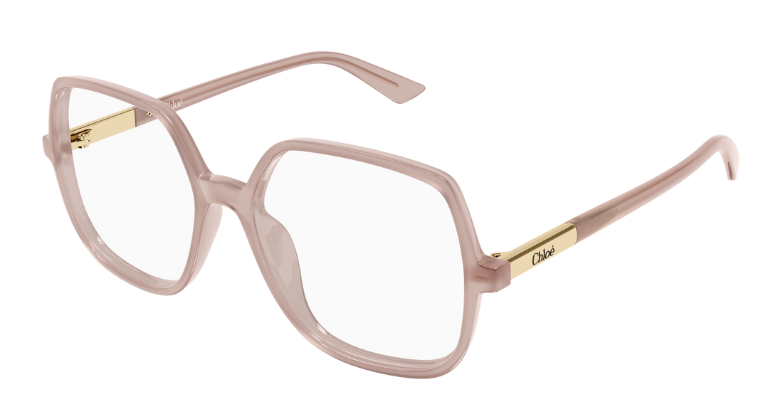Briller chloé ch0368o 004 beige geometrical/directional femenino størrelse 54mm - Hovedvisning