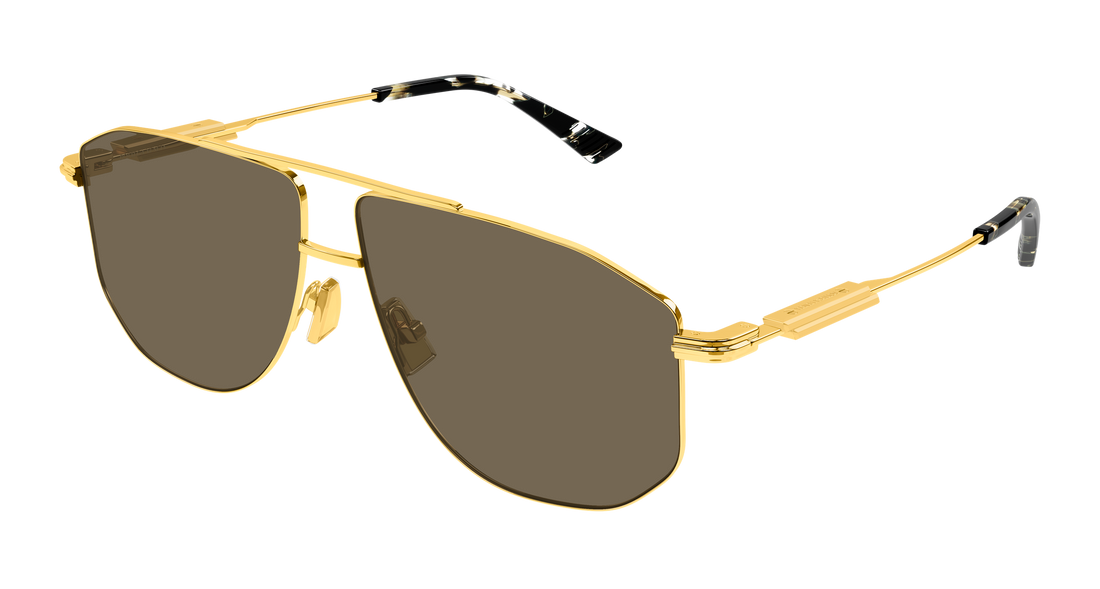 Occhiali da sole bottega veneta bv1509s 003 dorado pilot/navigator unisex taglia 59mm - Vista principale