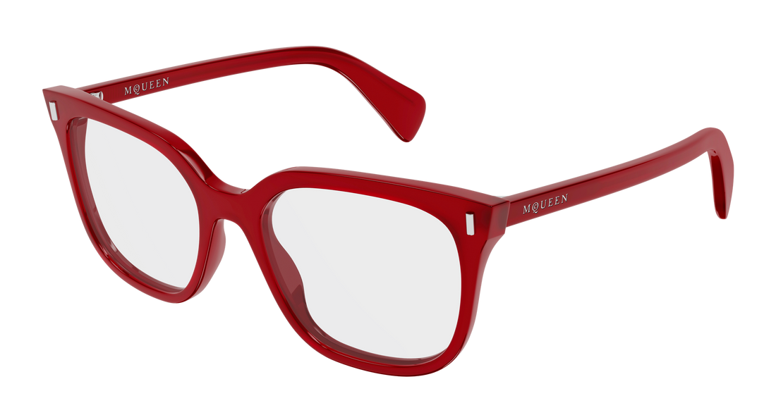 Brillen alexander mcqueen am0585o 003 rojo rectangular / squared femenino größe 53mm - Hauptansicht