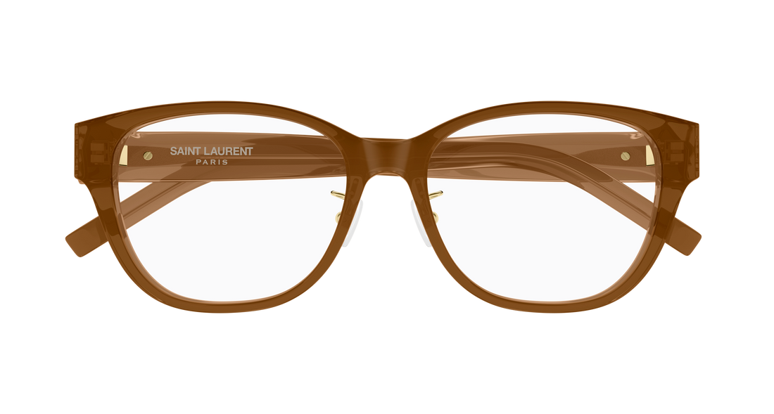 Gafas graduadas saint laurent sl m169/f 005 marron cat eye femenino talla 54mm - Vista de detalle