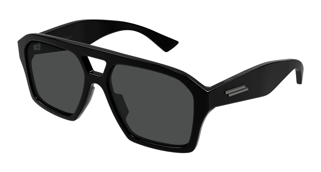 Occhiali da sole bottega veneta bv1501s 001 negro rectangular / squared unisex taglia 56mm - Vista principale