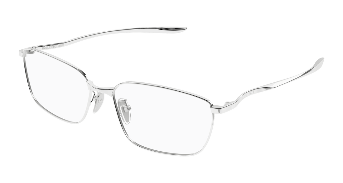 Gafas graduadas balenciaga bb0497oa 001 plateado rectangular / squared masculino talla 60mm - Vista principal