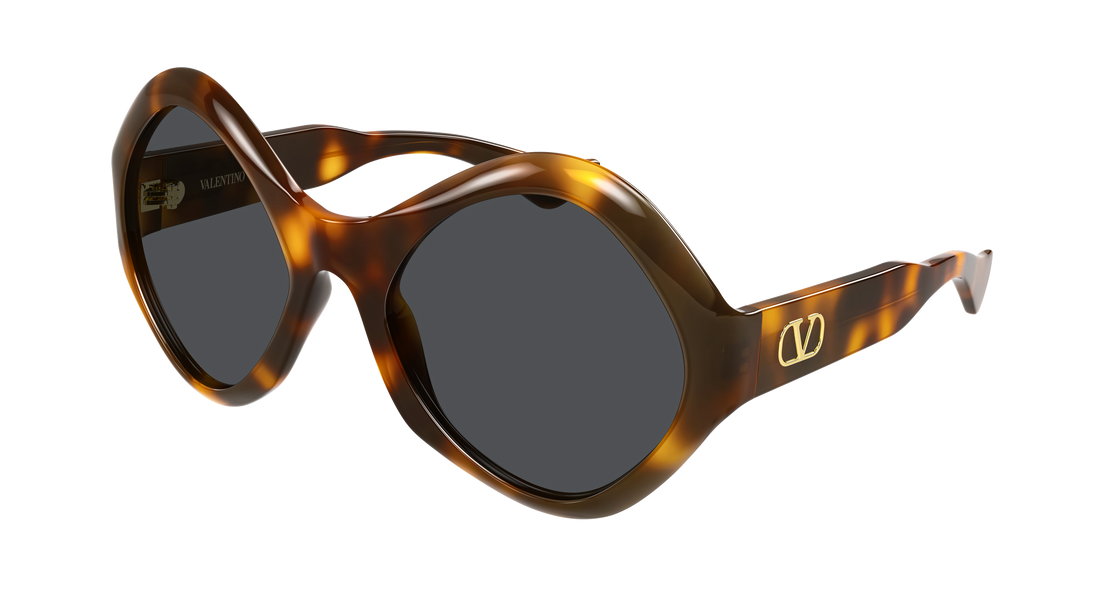 Solbriller valentino vg0069s 001 havana round/oval/panthos unisex størrelse 61mm - Hovedvisning