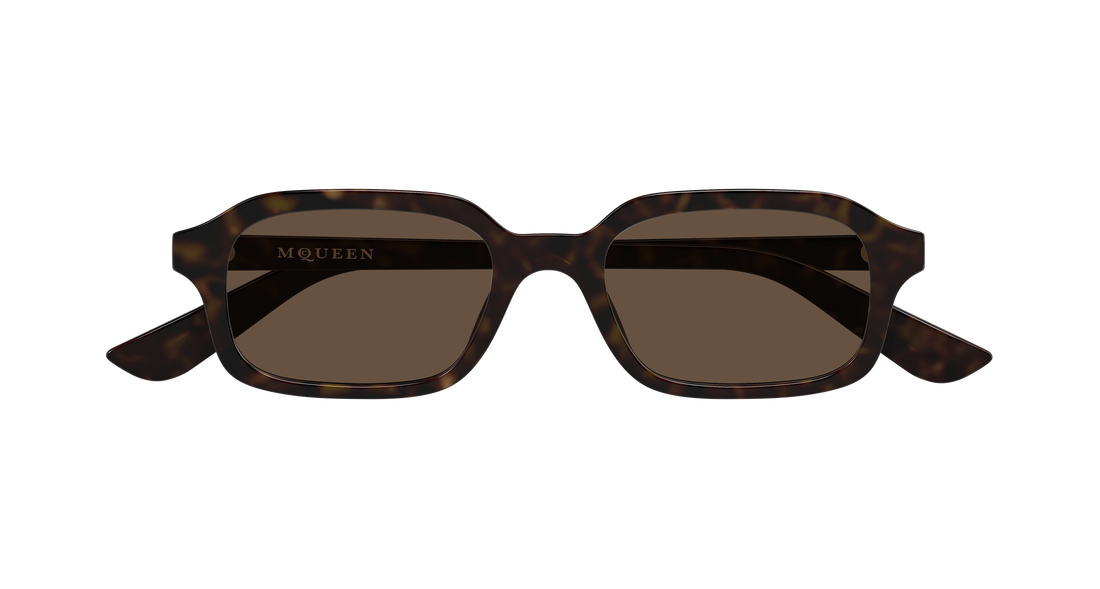 Sunglasses alexander mcqueen am0558s 002 havana rectangular / squared masculino size 51mm - Detailed view