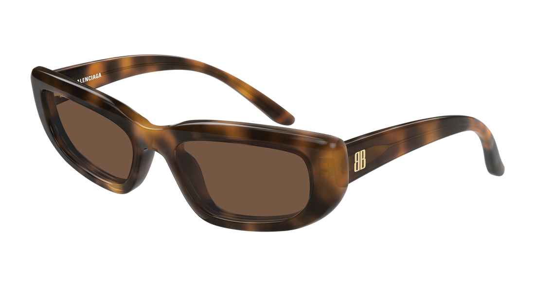 Solbriller balenciaga bb0516s 002 havana geometrical/directional femenino størrelse 55mm - Hovedvisning