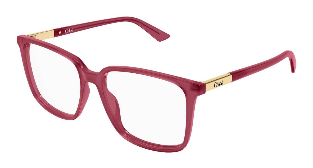 Briller chloé ch0369o 005 rosa rectangular / squared femenino størrelse 55mm - Hovedvisning