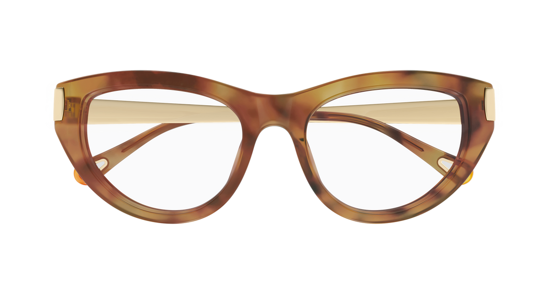 Prescription glasses chloé ch0352o 002 havana cat eye femenino size 53mm - Detailed view