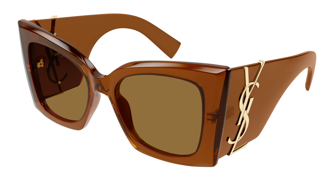 Sonnenbrillen saint laurent sl m119 blaze crystal 002 marron cat eye femenino größe 54mm - Hauptansicht