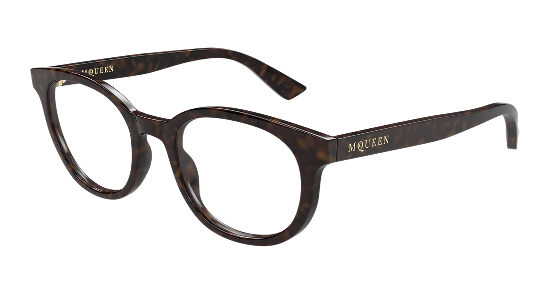 Gafas graduadas alexander mcqueen am0567o 002 havana round/oval/panthos masculino talla 51mm - Vista principal