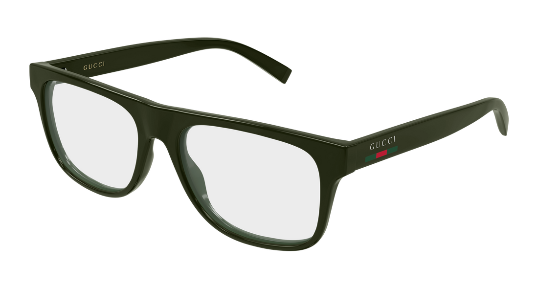 Occhiali da vista gucci gg1117on 004 verde rectangular / squared masculino taglia 56mm - Vista principale