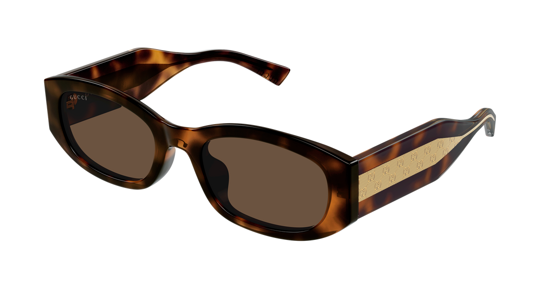 Solglasögon gucci gg2068sa 002 havana rectangular / squared femenino storlek 55mm - Huvudvy