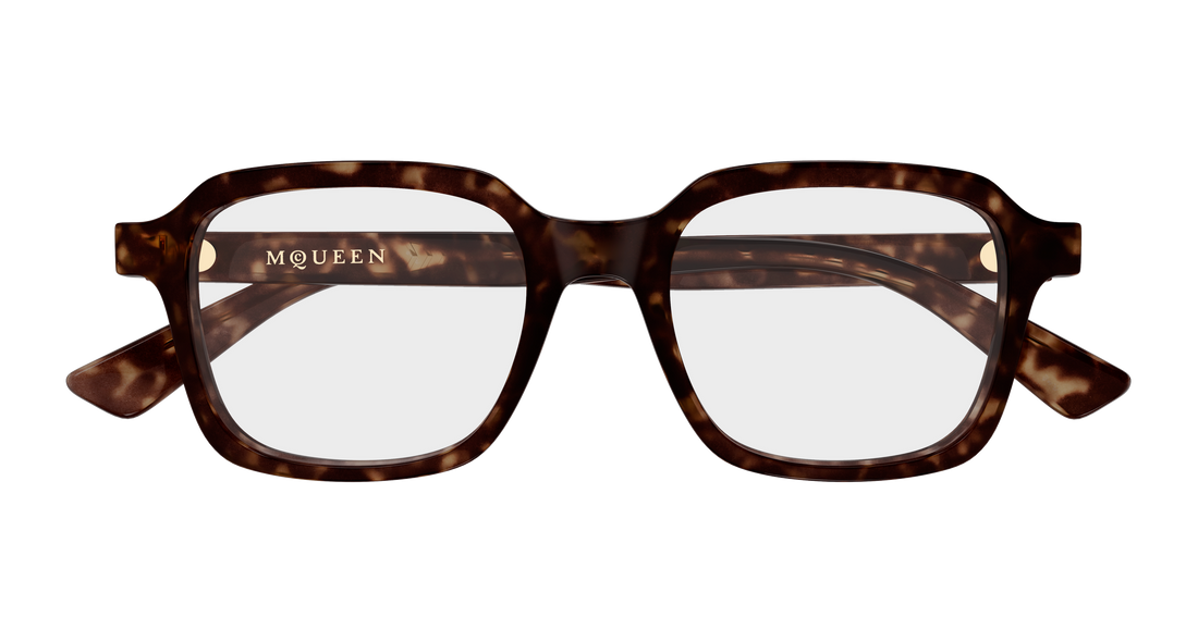 Brillen alexander mcqueen am0572o 002 havana rectangular / squared unisex größe 50mm - Detailansicht