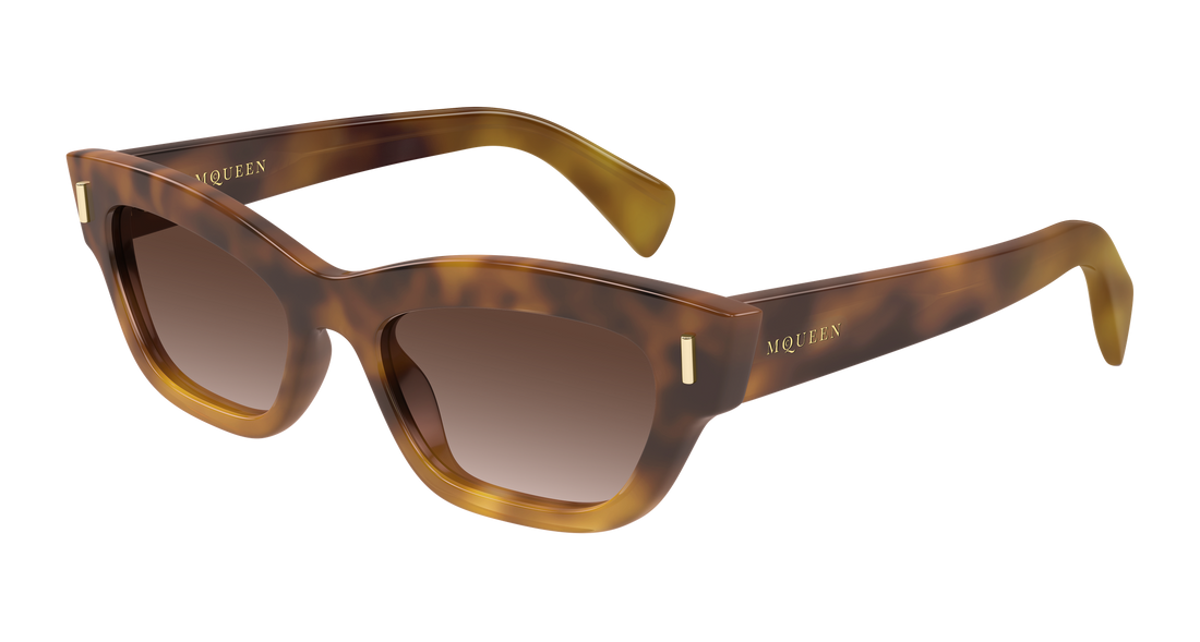 Sunglasses alexander mcqueen am0548s 002 havana cat eye femenino size 52mm - Main view