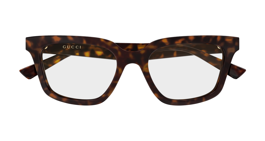 Prescription glasses gucci gg2180o 002 havana rectangular / squared femenino size 51mm - Detailed view