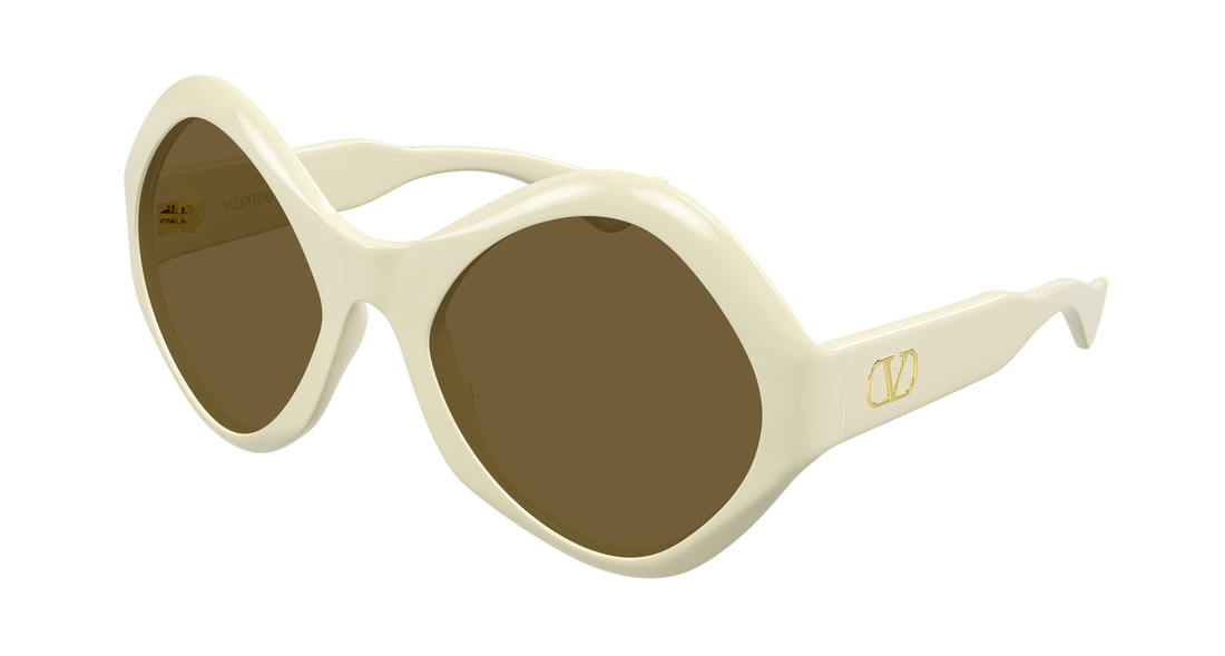 Solbriller valentino vg0069s 003 beige round/oval/panthos unisex størrelse 61mm - Hovedvisning