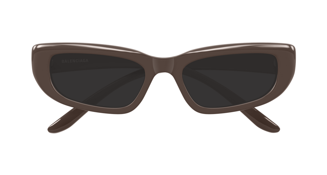 Solbriller balenciaga bb0516s 004 marron geometrical/directional femenino størrelse 55mm - Detaljeret visning