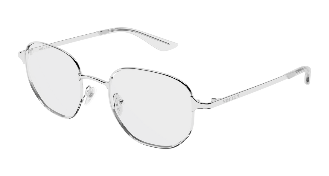Brillen alexander mcqueen am0590o 001 plateado round/oval/panthos unisex größe 50mm - Hauptansicht