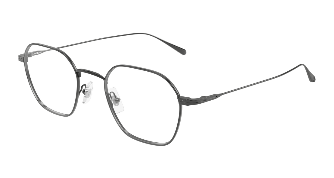 Briller montblanc mb0472o 003 plateado geometrical/directional masculino størrelse 50mm - Hovedvisning