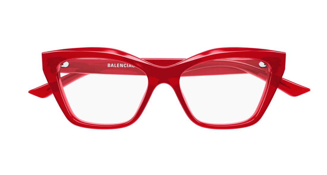 Occhiali da vista balenciaga bb0342o 019 rojo cat eye femenino taglia 55mm - Vista dettagliata