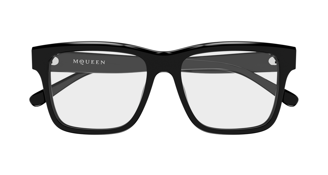 Brillen alexander mcqueen am0582o 001 negro rectangular / squared unisex größe 54mm - Detailansicht