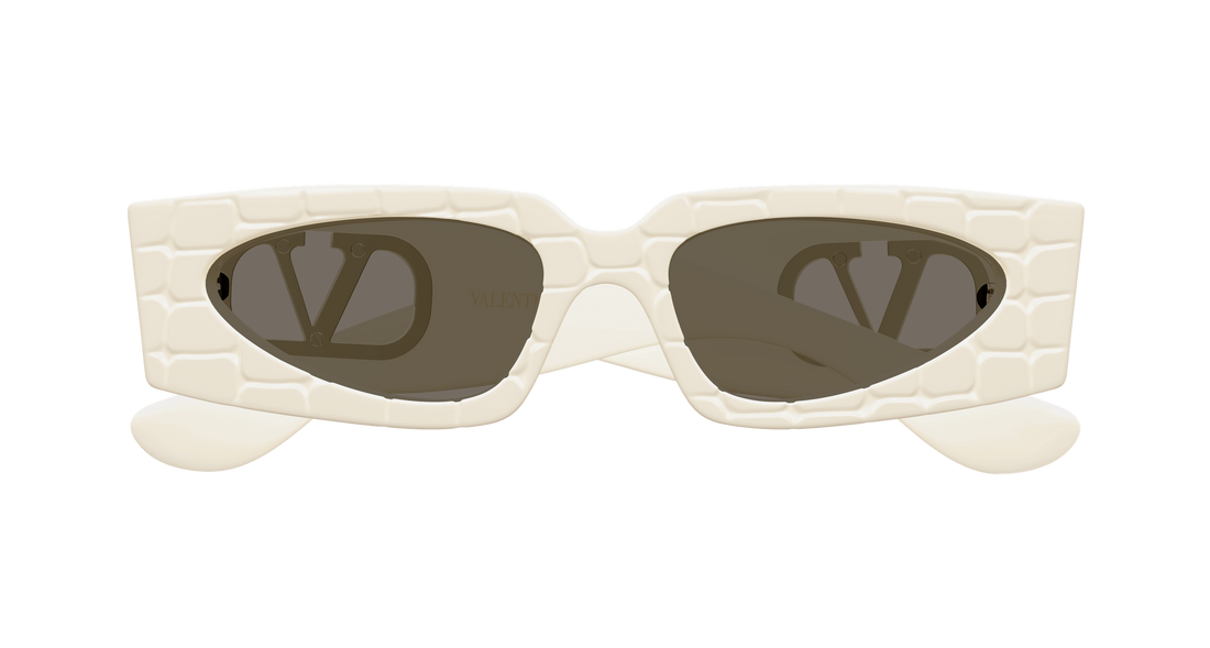Sunglasses valentino vg0001s 005 beige rectangular / squared femenino size 53mm - Detailed view