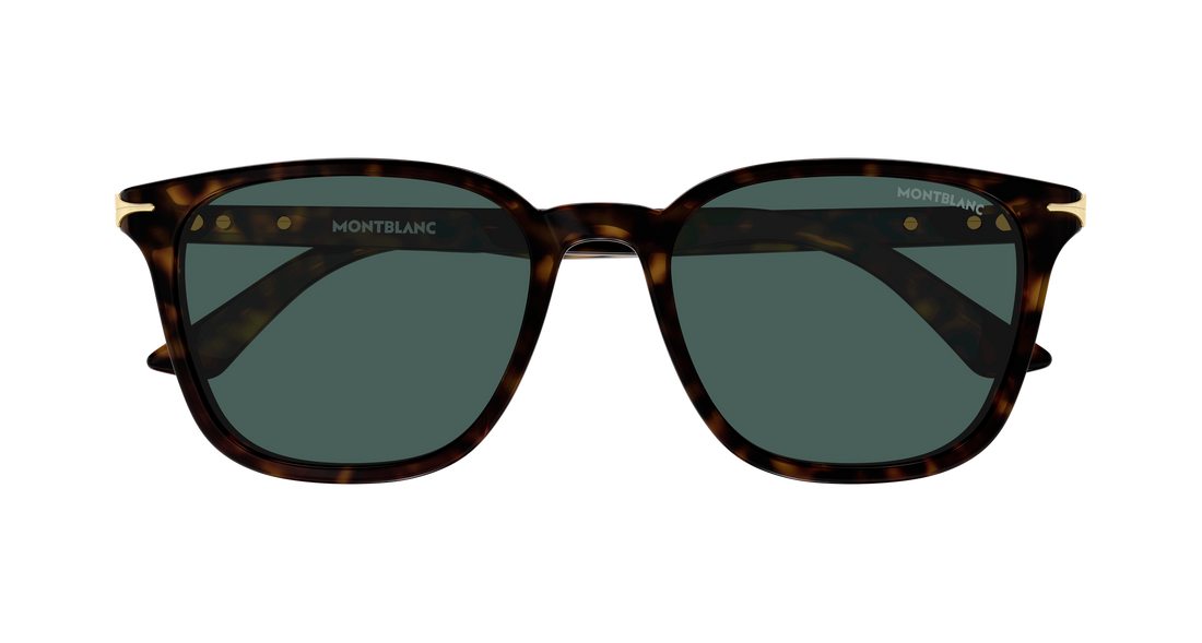 Zonnebrillen montblanc mb0518sa 002 havana rectangular / squared masculino maat 55mm - Detailaanzicht