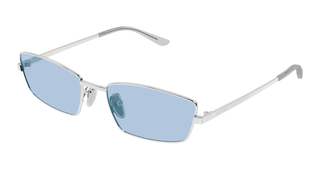 Solbriller gucci gg2177s 006 plateado rectangular / squared femenino størrelse 61mm - Hovedvisning