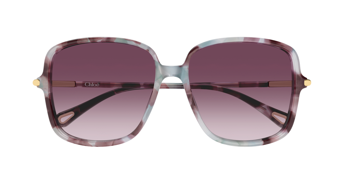 Solbriller chloé ch0396s 004 havana rectangular / squared femenino størrelse 57mm - Detaljeret visning